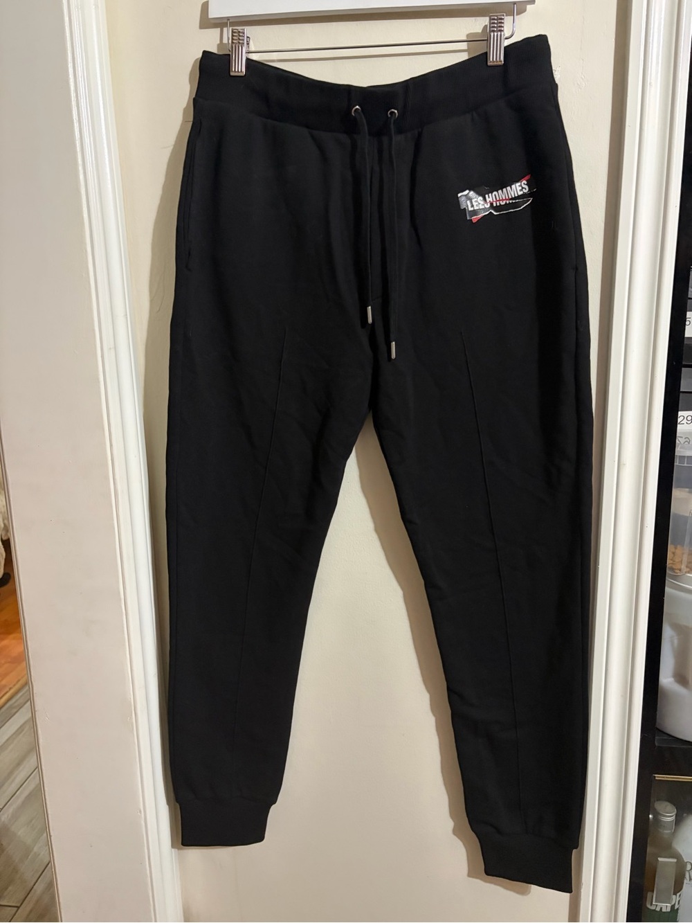 Les Hommes Black Jogger Sweatpants with Logo